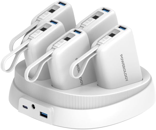 Powerology 5 in 1 10000mAh Power Bank Station PD