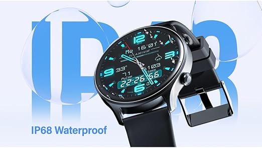 Riversong Motive 7C Calling Smart Watch, 1.52 Inch Display-Black