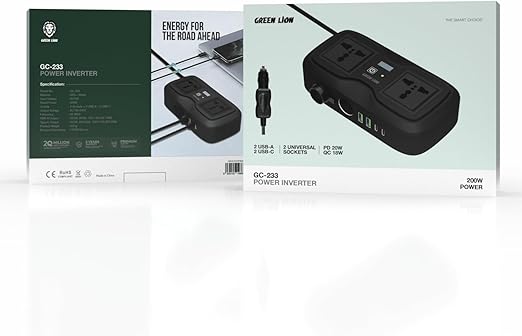 Green Lion GC-233 Power Inverter - Black