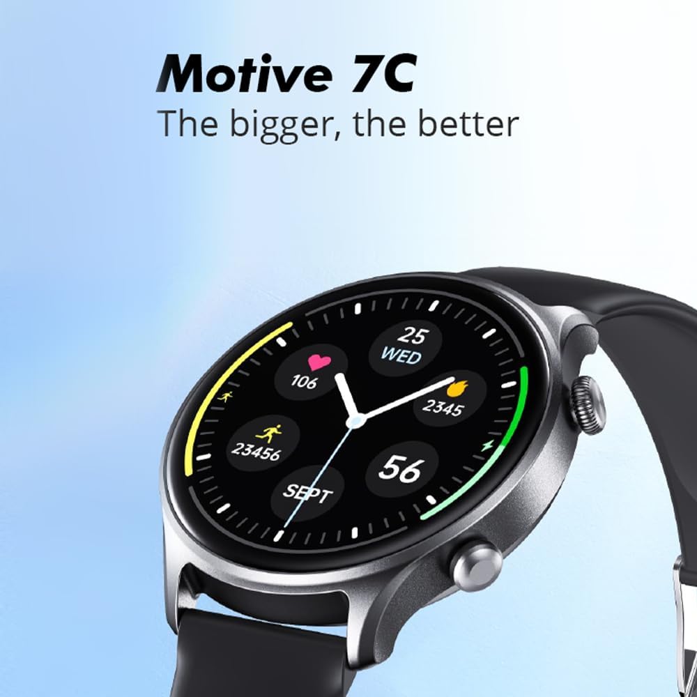 Riversong Motive 7C Calling Smart Watch, 1.52 Inch Display-Black