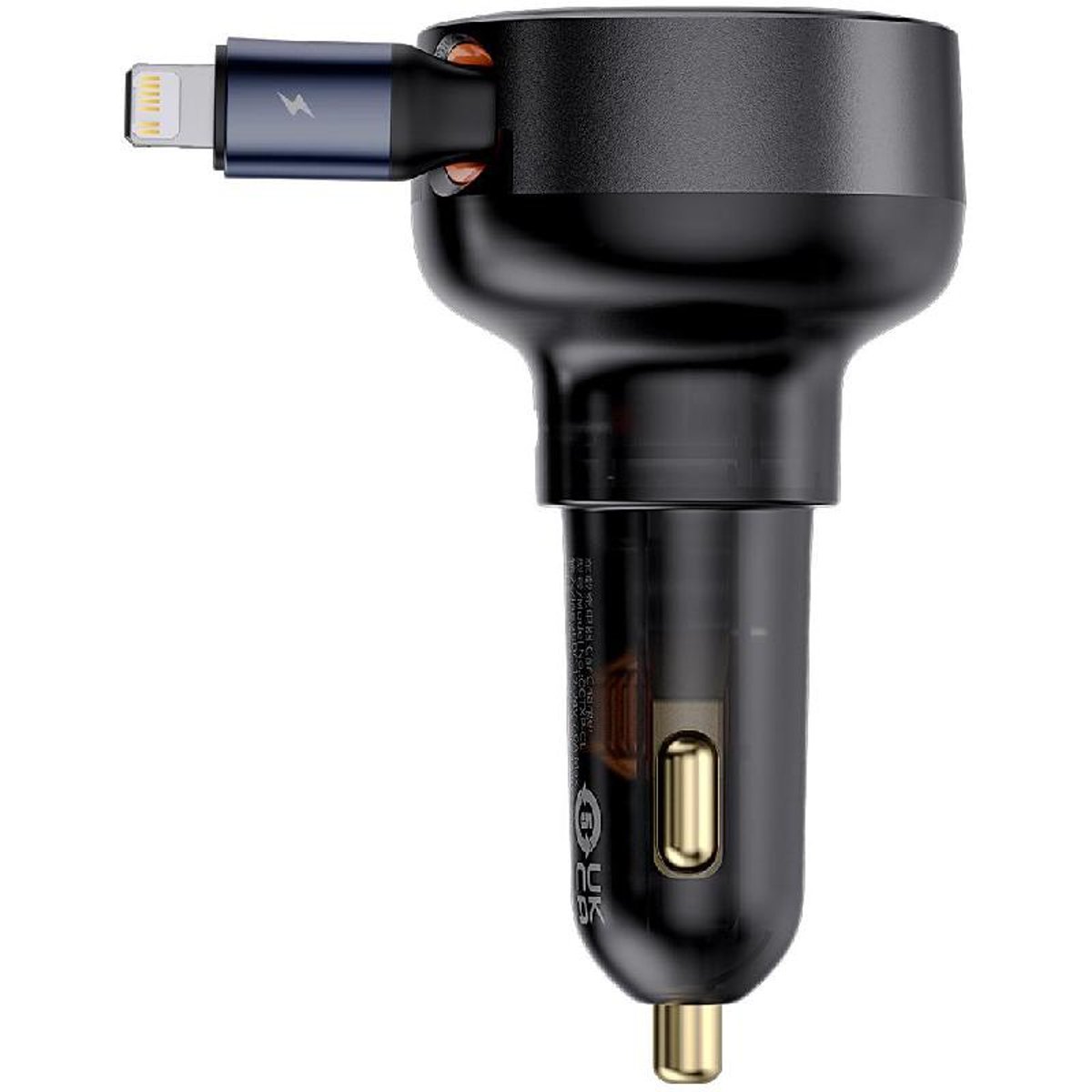 Baseus Enjoyment Pro 55W Car Charger USB-C Port with Built-in Retractable Lightning Cable