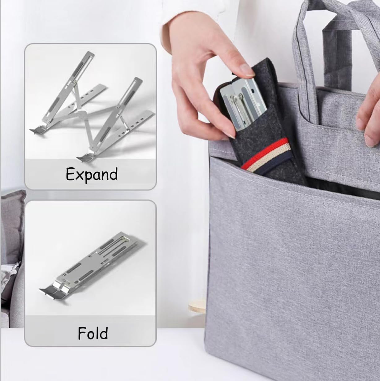 Adjustable Laptop Stand, Portable Aluminum Laptop Riser