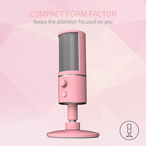 Razer Seiren X USB Streaming Microphone-Quartz Pink