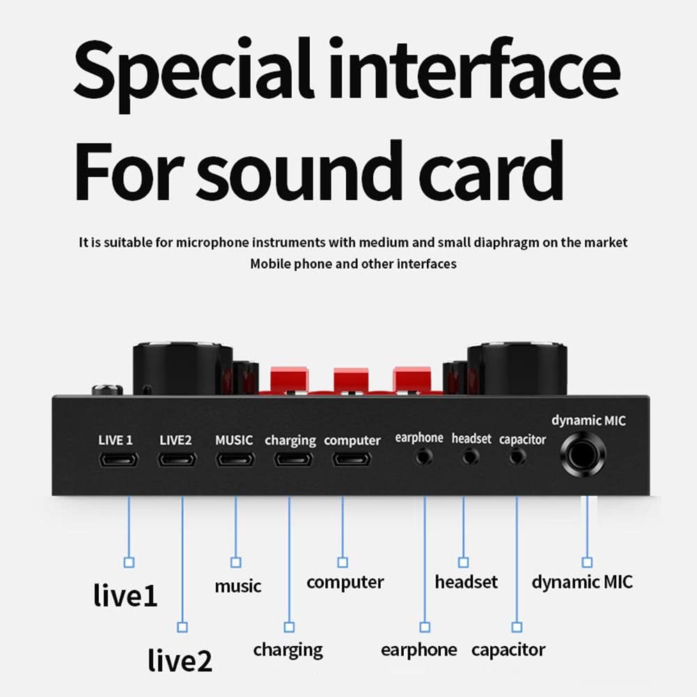 V8S Singing LIve Sound Card With Mic