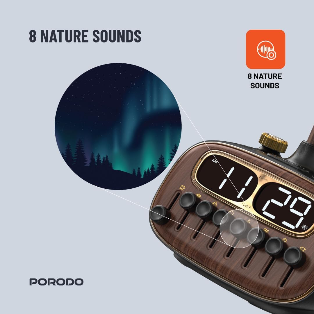 Porodo Retro Desk Lamp with Bluetooth Speaker & USB-A Charging Port