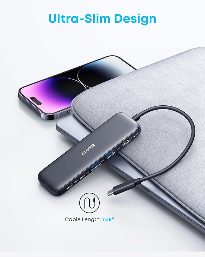 Anker USB C Hub 5-in-1 USBC to HDMI Splitter with 4K Display-A8355H11