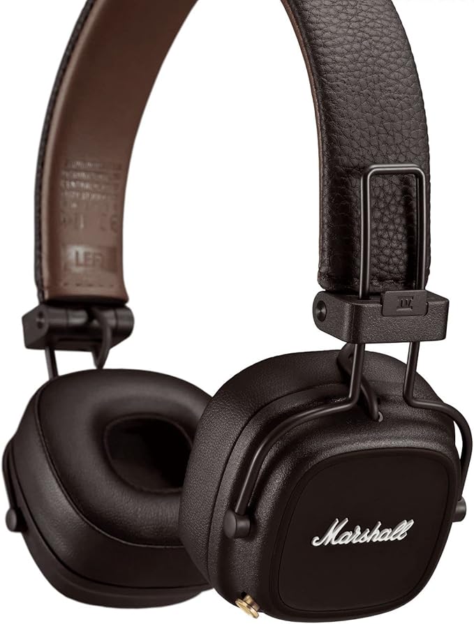 Marshall Major IV On Ear Bluetooth Headphones, Wireless Earphones-Brown