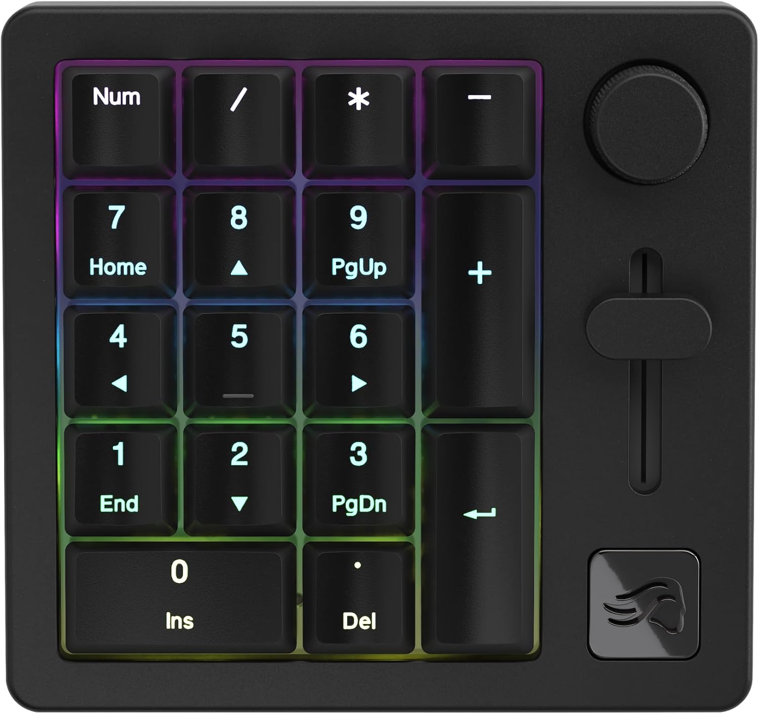 Glorious Gaming GMMK Macro Numpad - Wired or Bluetooth-Wireless, Premium Aluminium Customisable-Black Slate