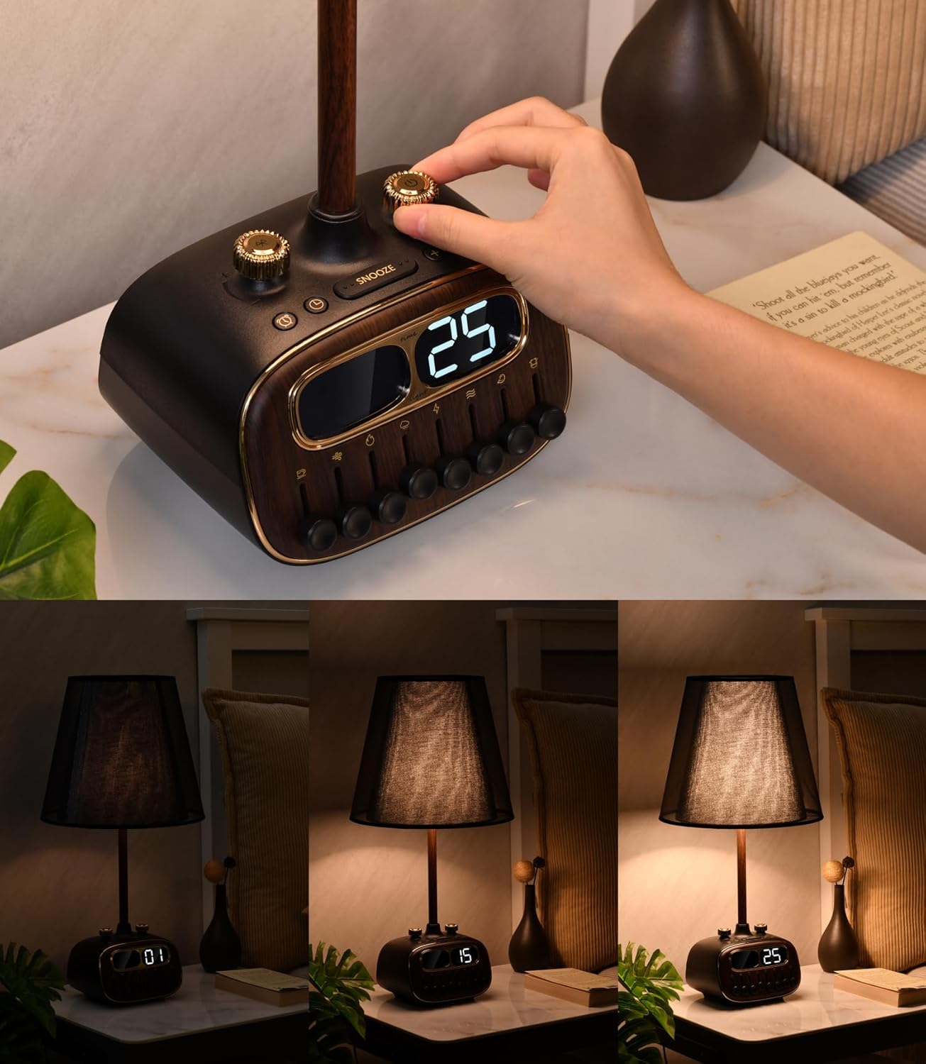 Porodo Retro Desk Lamp with Bluetooth Speaker & USB-A Charging Port