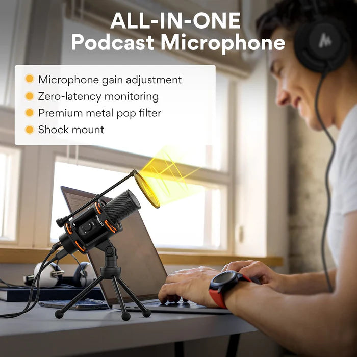 MAONO AU-PM471TS Condenser Cardioid Desktop USB Microphone