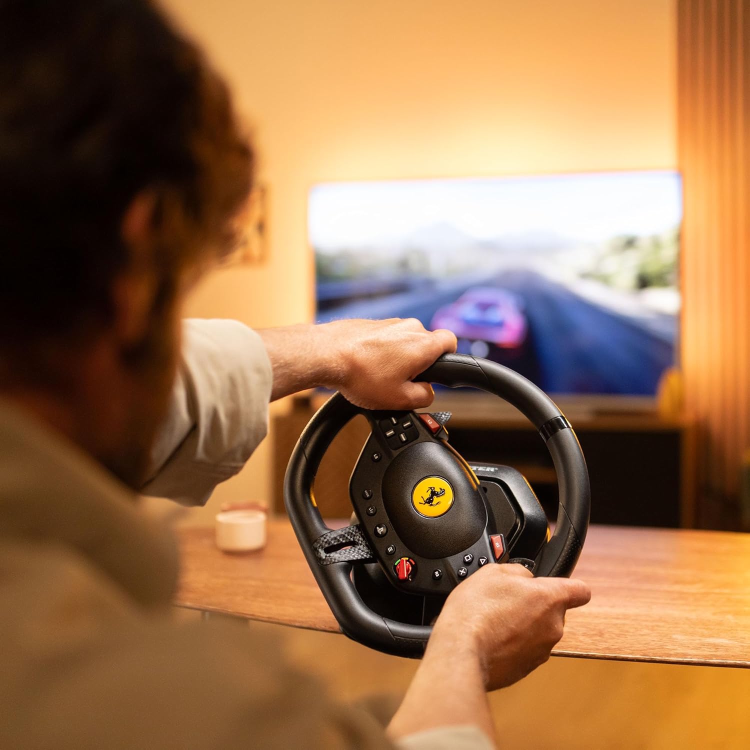 Thrustmaster T98 Ferrari 296 GTB Racing Wheel & Pedal Set – 25.4 cm Wheel Rim Compatible with PC, PS4 & PS5