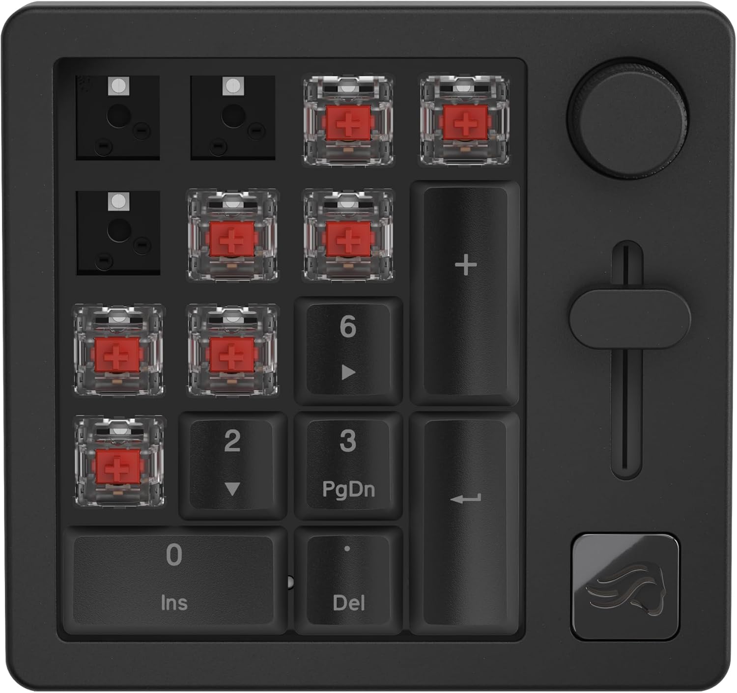 Glorious Gaming GMMK Macro Numpad - Wired or Bluetooth-Wireless, Premium Aluminium Customisable-Black Slate