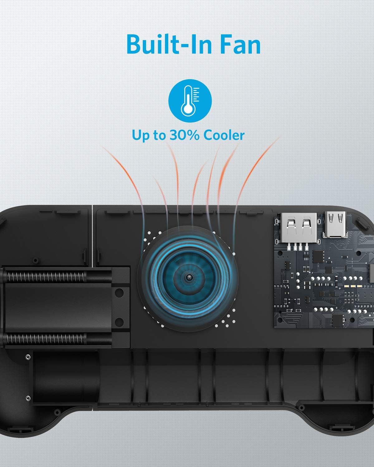 Anker PowerCore Play 6K Mobile Game Controller with 6700mAh Power Bank and Radiator Gamepad for iOS Android Phone