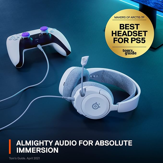 SteelSeries Arctis Nova 1P Multi-System Gaming Headset- White