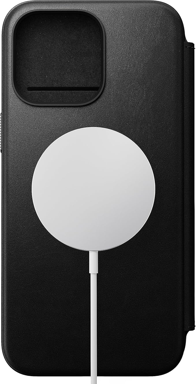 Nomad Modern Leather Folio Cover, - iPhone 15 Pro Max -NM01632085-Black
