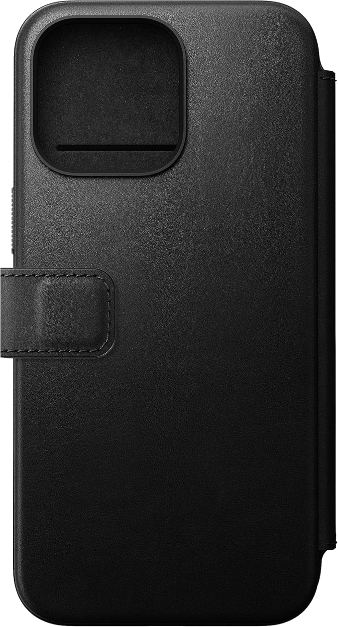 Nomad Modern Leather Folio Cover, - iPhone 15 Pro Max -NM01632085-Black