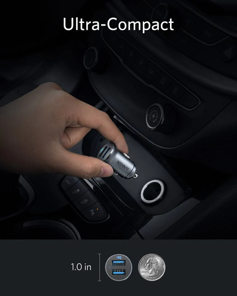 Anker PowerDrive 2 Alloy Metal Mini Car Charger