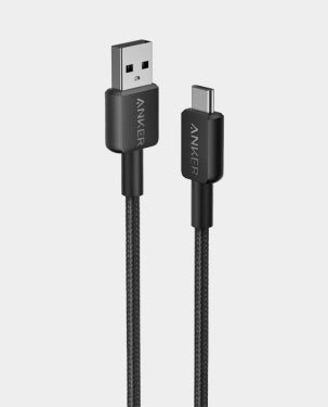 Anker 322 USB-A to USB-C 3ft Braided Cable A81H5H11 - Black