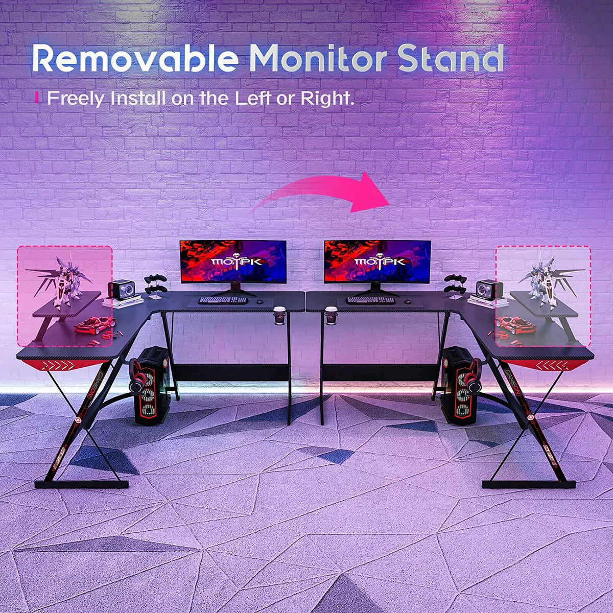 Gameon L-Shaped Slayer I Series Gaming Desk