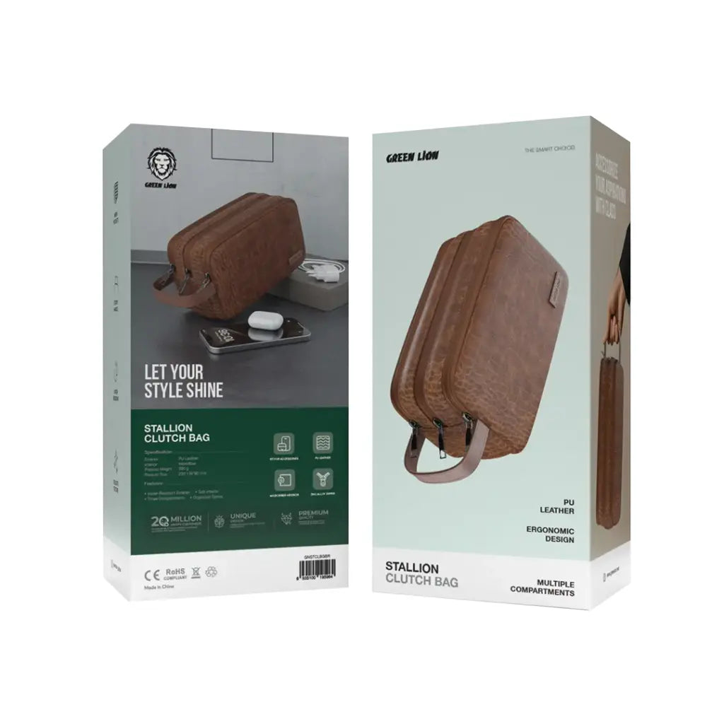 Green Lion Stallion Clutch Bag