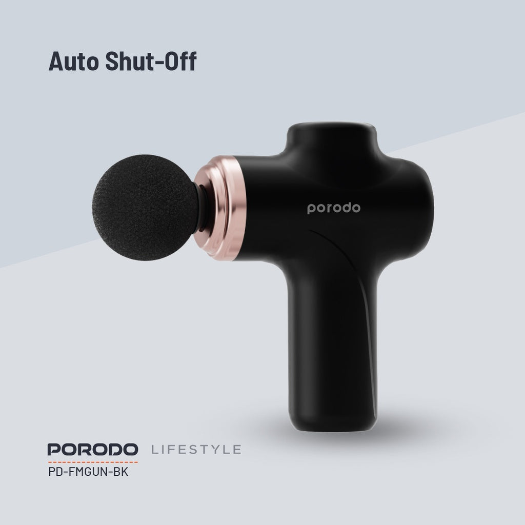 Porodo Lifestyle Precision Handheld Massager with 4 Interchangeable Head