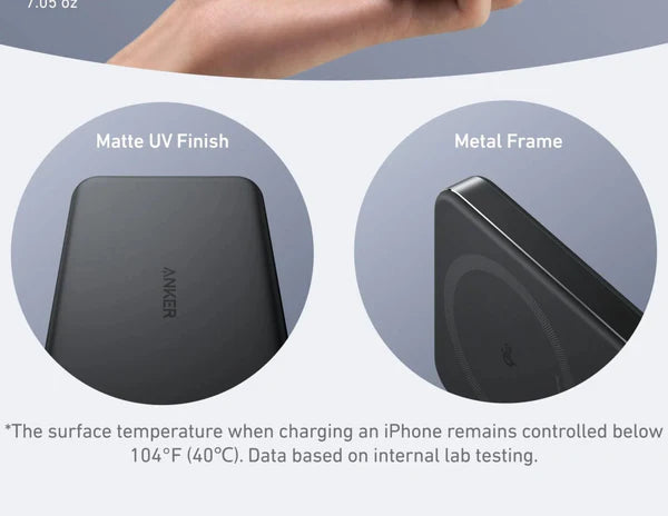 Anker MagGo Power Bank 10K, Slim 15W Wireless & 30W USB-C-A1664H11