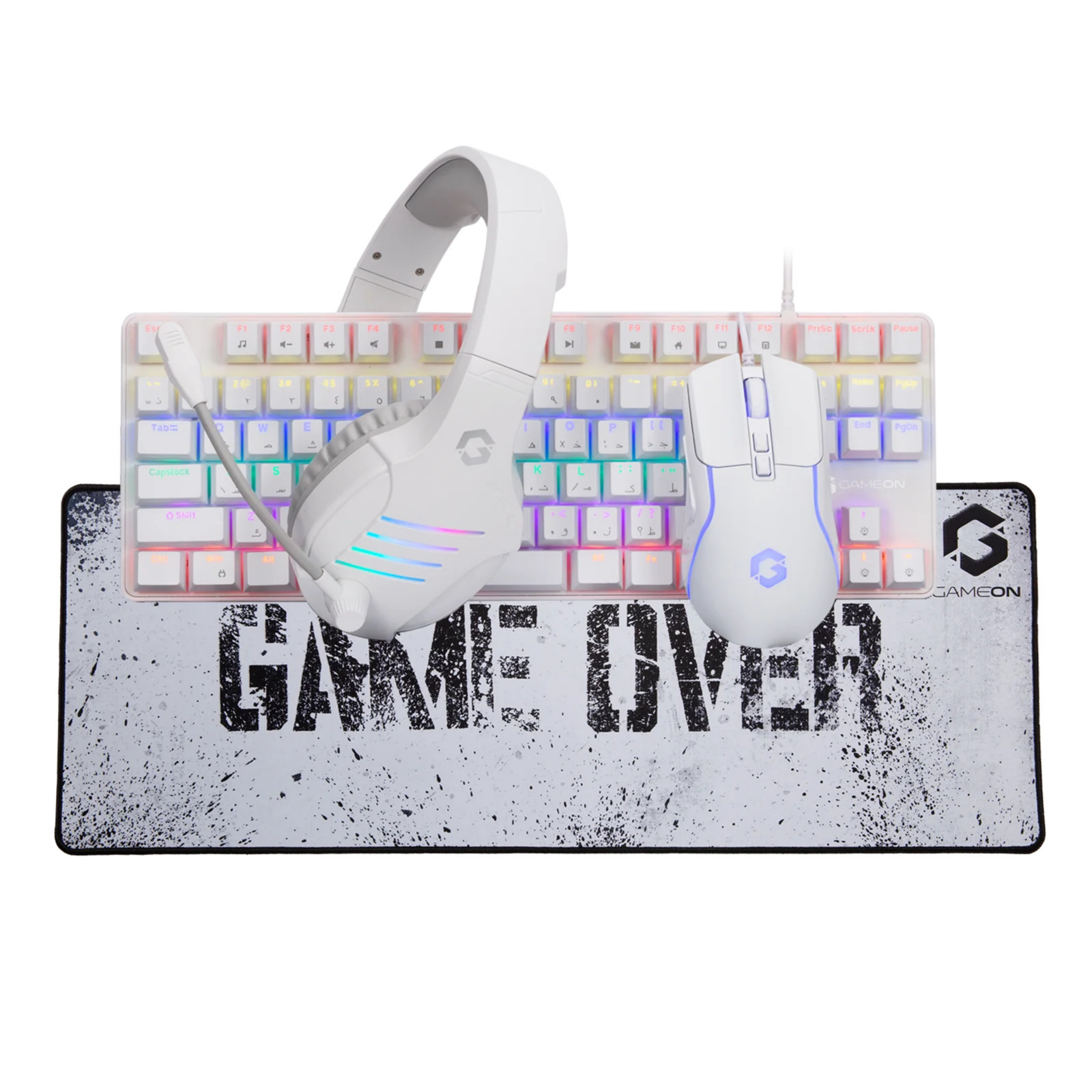 GAMEON VIPER XA All-In-One Artic Series Gaming Bundle (Mechanical Keyboard, Headset, Mouse & Mousepad)-GO-VIPER-XA