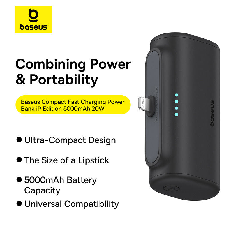 Baseus Compact Fast Charging Power Bank iPhone Edition 5000mAh 20W-Black