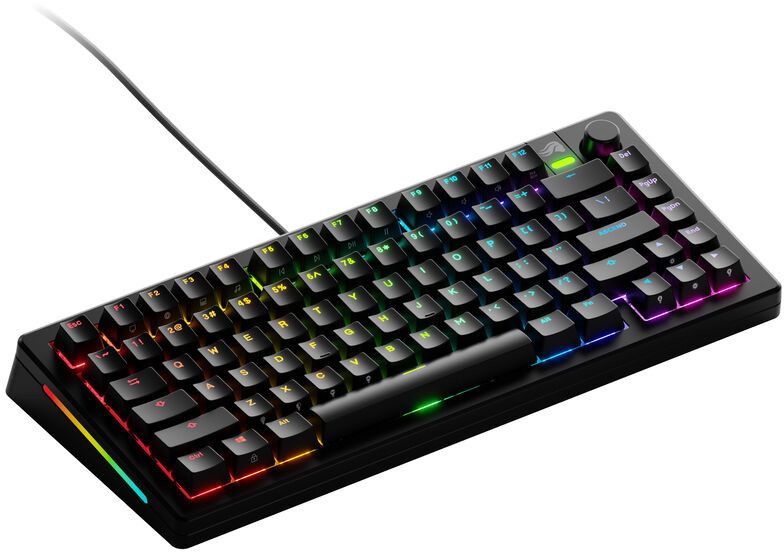 Glorious GMMK 3 75% Prebuilt Wired Mechanical Gaming Keyboard (GLO-KB-GMMK3-75-PB-FOX-W-BLK-AR)-Arabic-Black