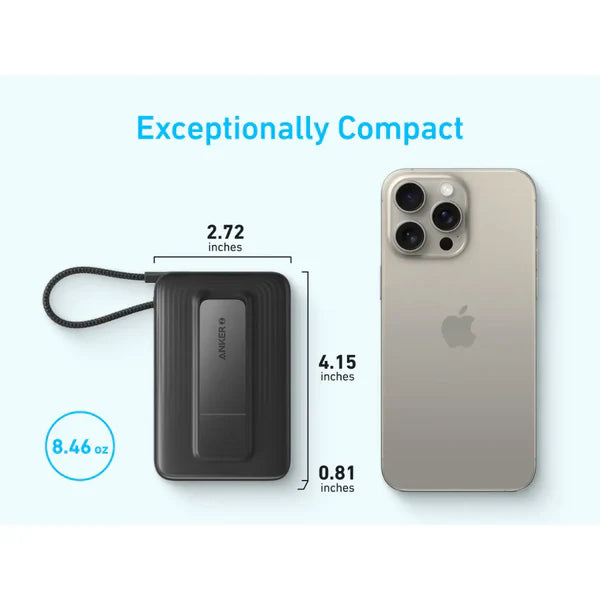Anker Zolo 10000mAh 30W Magnetic Power Bank with USB C Cable A1685H21
