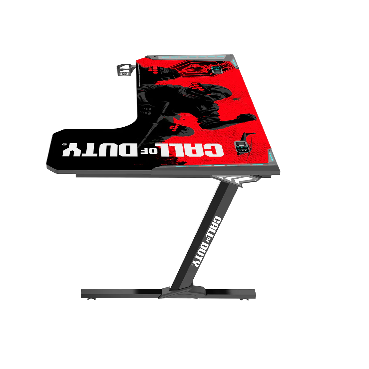 Gameon Call Of Duty  Phantom XL-R Series L-Shaped RGB Flowing Light Gaming Desk