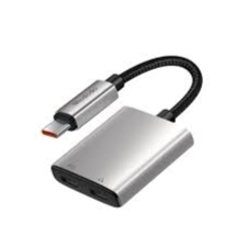 MCDODO CA-557 60W 2 in 1 Type-C to Dual Type-C Audio Adapter