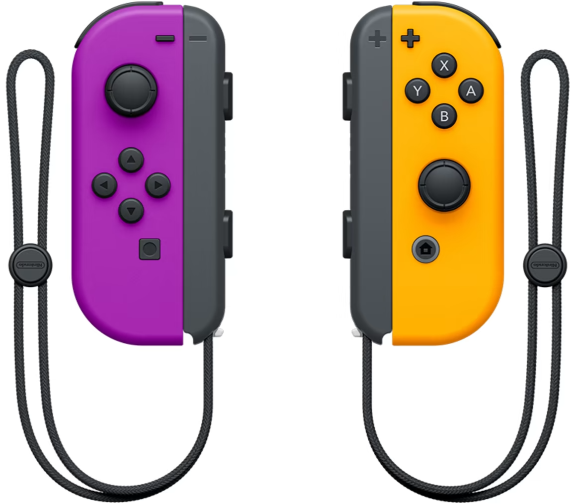 Nintendo Switch Joy Con Pair - Neon Purple/Neon Orange