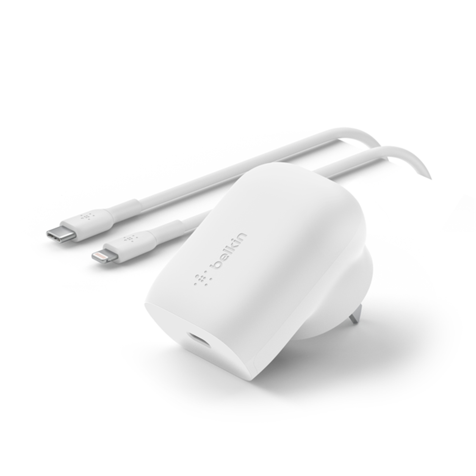 Usb-C Wall Charger 20W+Usb-C Cable With Lightning Connector Belkin