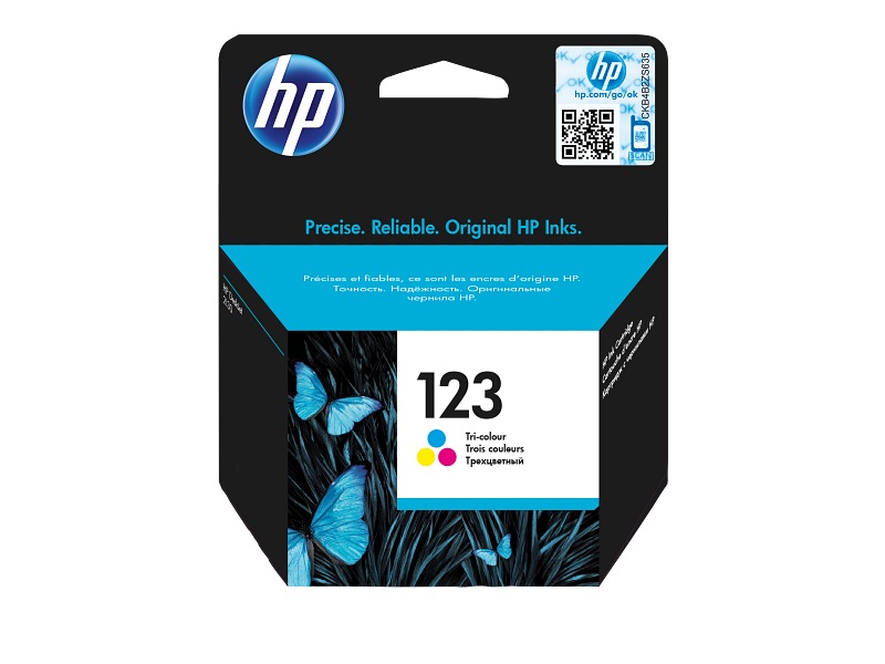 HP 123 Tri-color Original Ink Cartridge