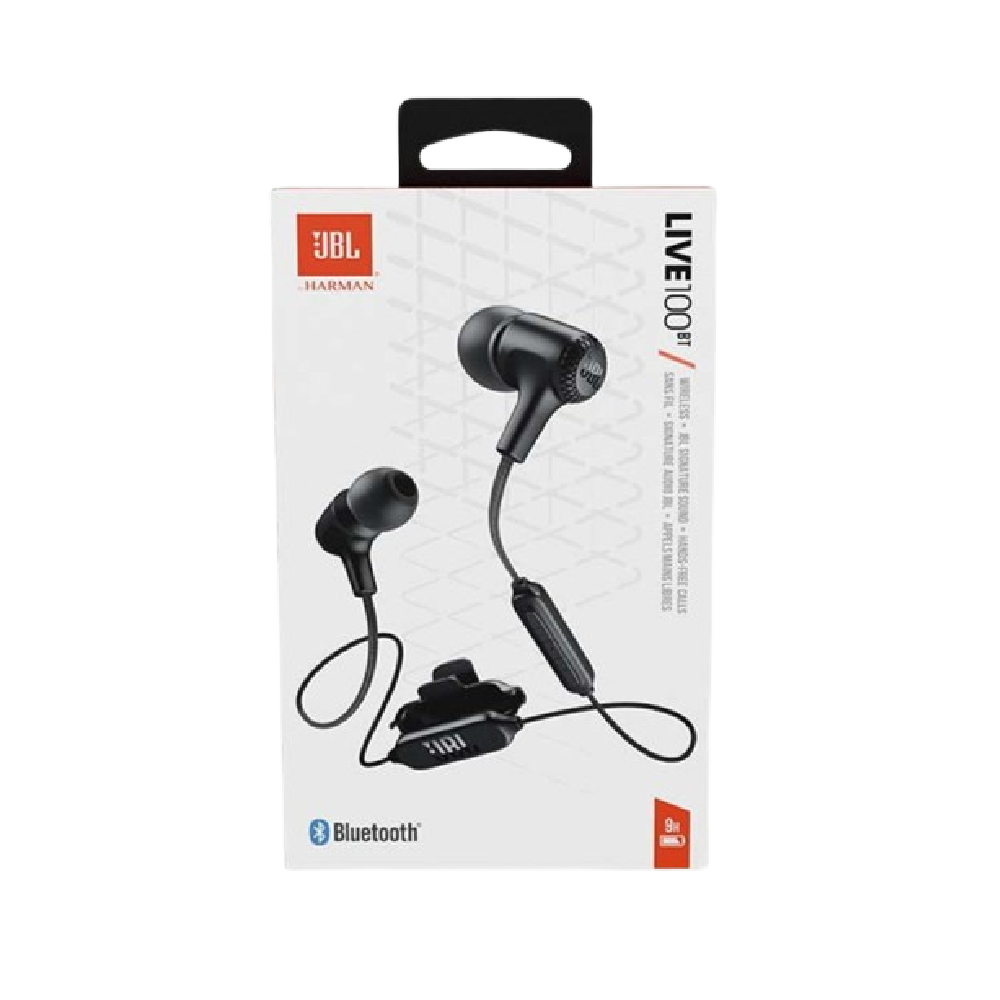 JBL In-Ear Bluetooth Headphones (Live 100BT) - Black