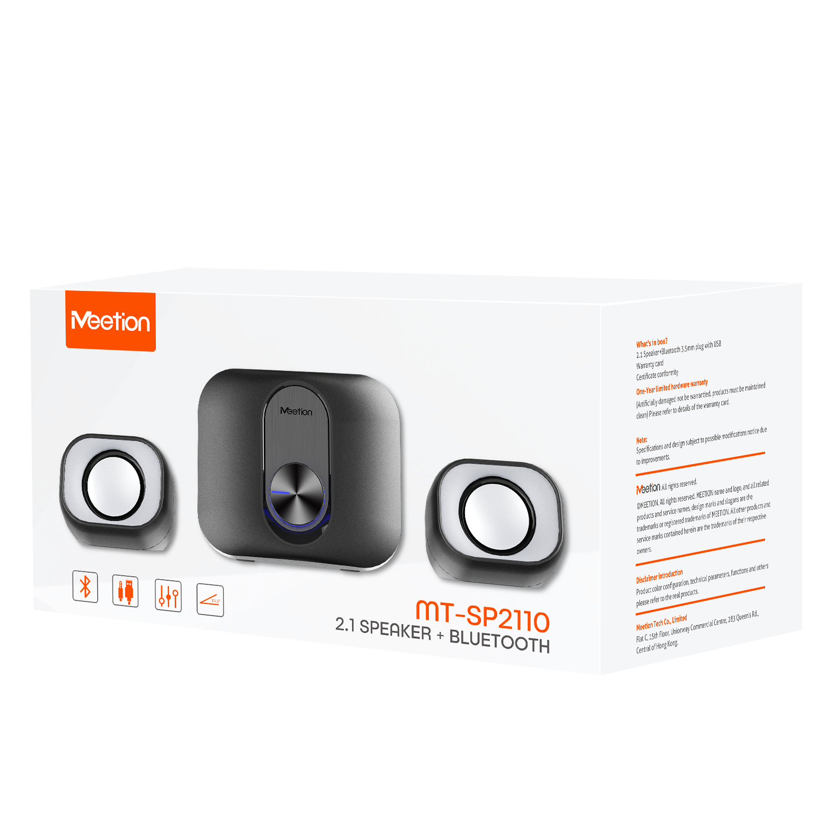 Meetion 2.1 Office Desktop Speakers + Bluetooth  MT-SP2110
