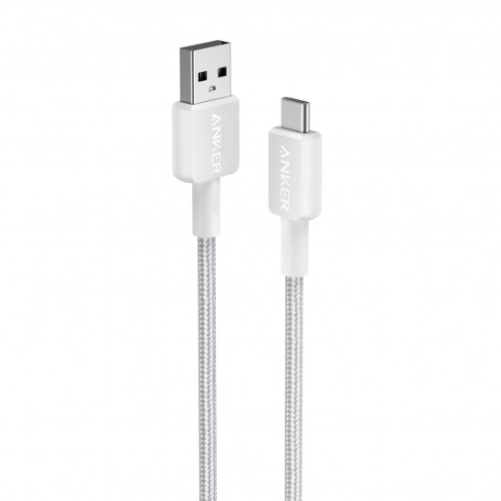 Anker 322 USB-A To USB-C Cable (0.9m/3ft Braided White