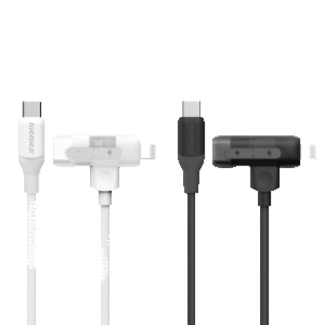 Momax 1-Link Flow Duo 2-in-1 USB-C to USB-C + Lightning (1.5m) Charging + Data Cable - Black