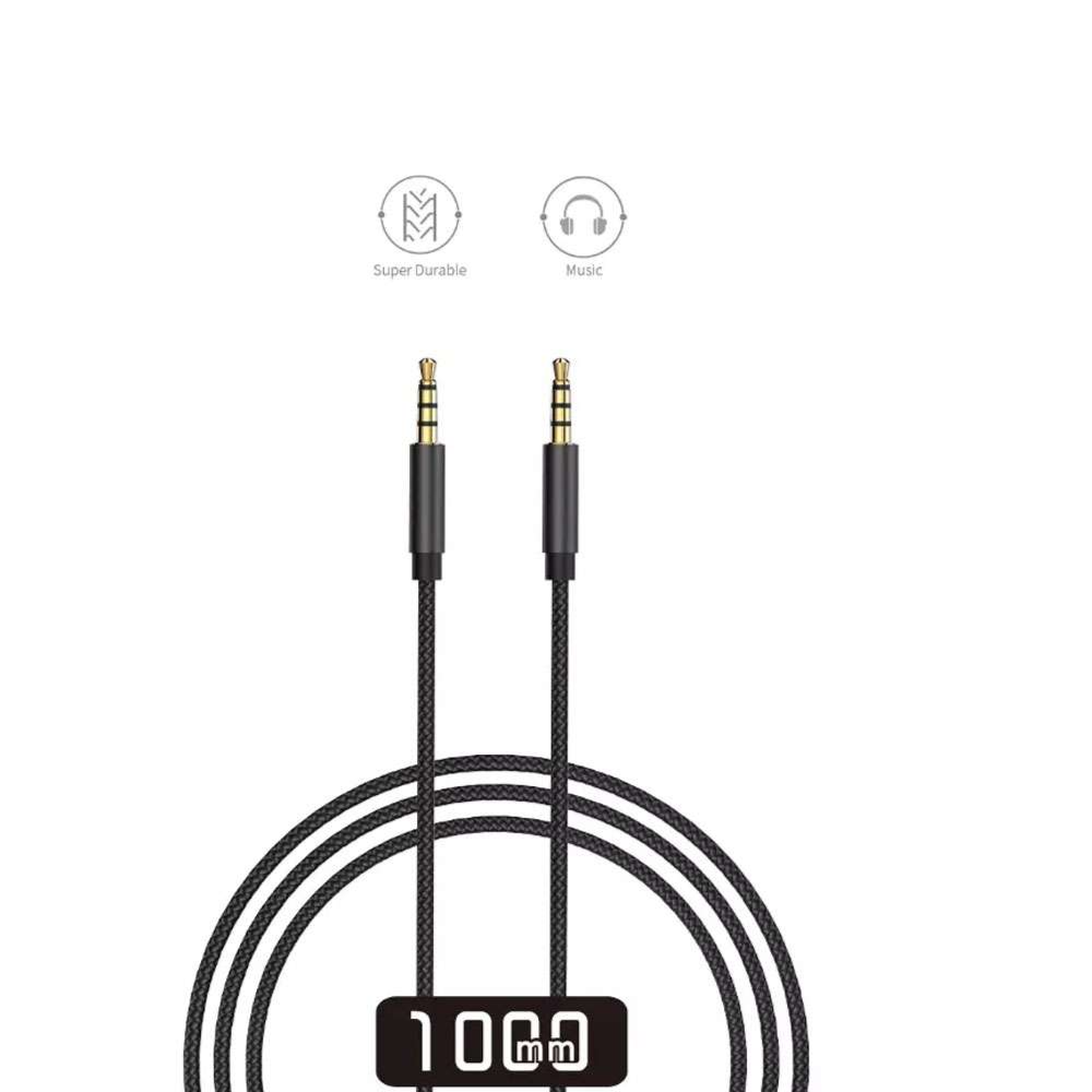 Wiwu 3.5mm Stereo AUX Stereo Audio Cable, Black