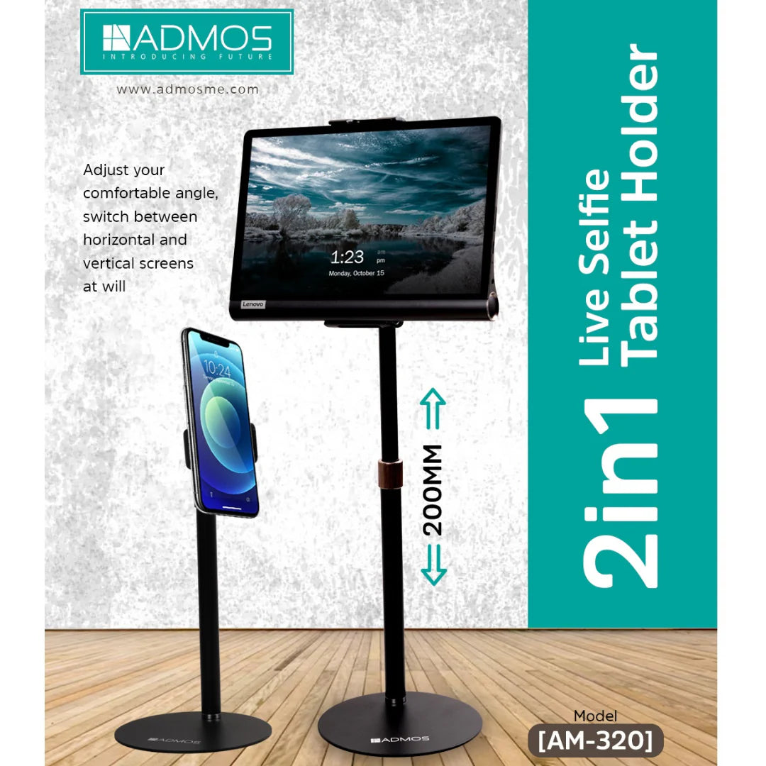 ADMOS 2 IN 1 Live Selfie Tablet Holder