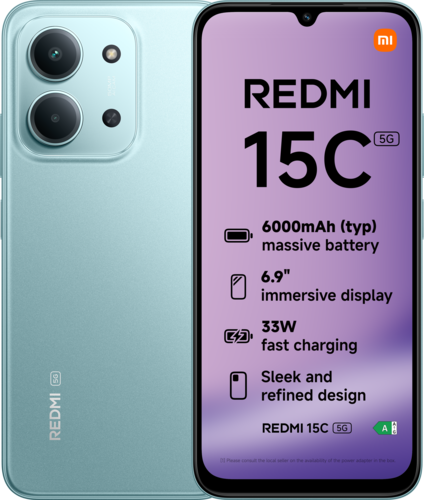 Redmi 15C 5G 8GB 256GB - Mint Green