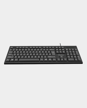 Meetion USB Standard Corded Keyboard| 104/105 Keys | 1.5m Cable|Arabic Layout| Plug and Play-Black-MT-K100
