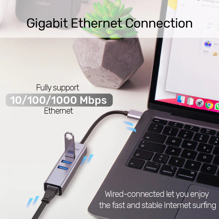Unitek 4-in-1 Ethernet Hub - Y3088B