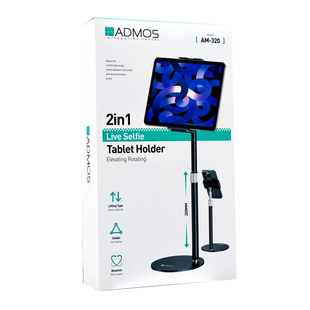 ADMOS 2 IN 1 Live Selfie Tablet Holder