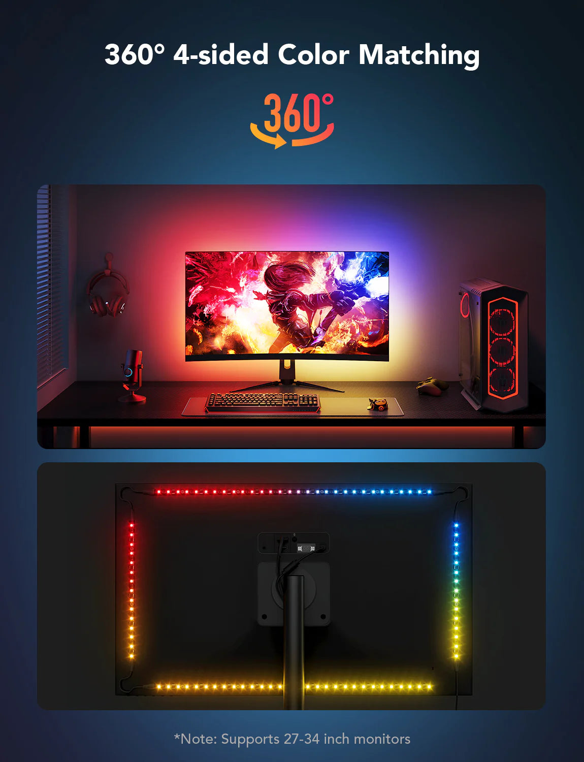 Govee Gaming Light Strip G1 (27-34inch Monitors) - H6609