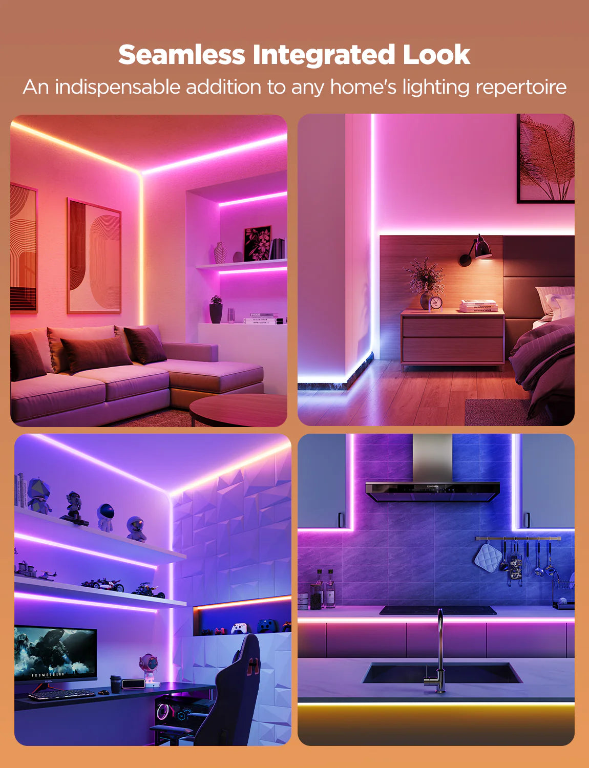 Govee Neon Rope Light for Wall Lining 5m - H66412D1