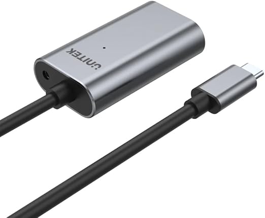 Unitek USB 3.1 Gen1 Type-C Active Extension Cable,5Gbps,5m, Gray-U305A