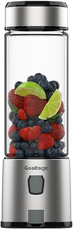 Goaltage BLND01 BlendMaster Portable Blender with Powerful Ice-Crushing Blades, Rechargeable Battery