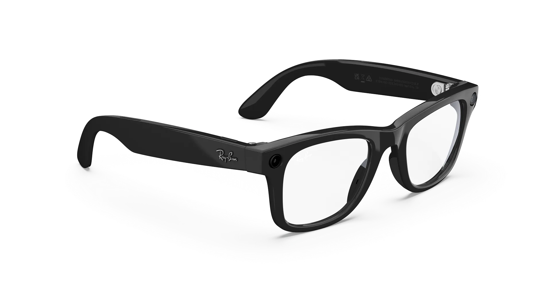 Ray-Ban Meta Wayfarer Shiny Black Clear